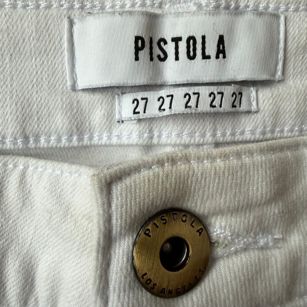 Pistola White Skinny Slim Fit Stretch Denim Jeans Sz 27 Minimal Chic Classic - Picture 2 of 8